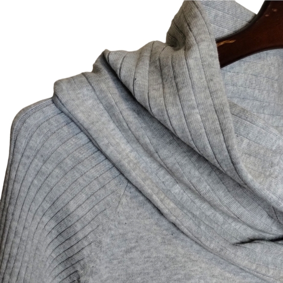 -486 Project Sweater Maternity Womens Size Large Cowl Neck Long Sleeve Grey - Picture 4 of 8